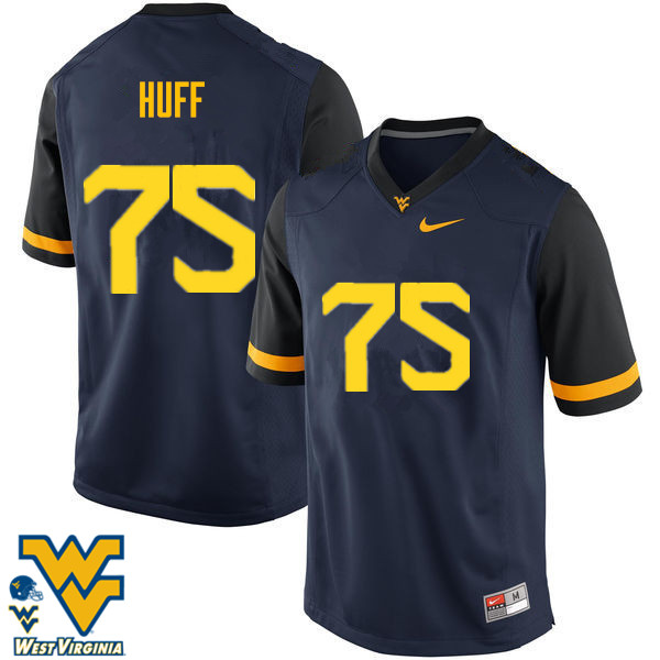 NCAA Men's Sam Huff West Virginia Mountaineers Navy #75 Nike Stitched Football College Authentic Jersey WC23S86TC